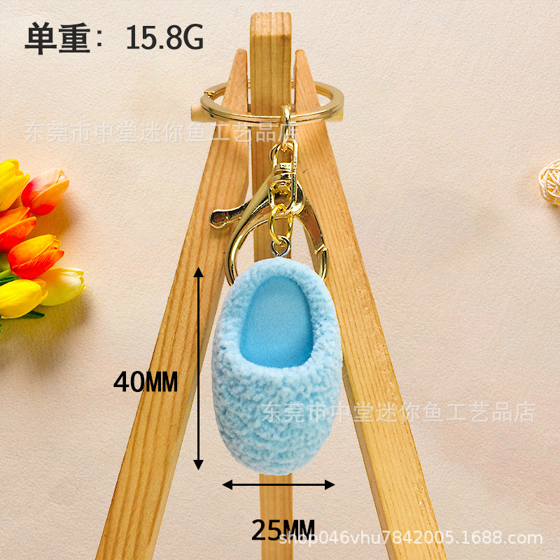 Wholesale 2pcs/pack Cute Creative Mini Fur Shoes, Keychains, Bags, Trinkets, Pendants